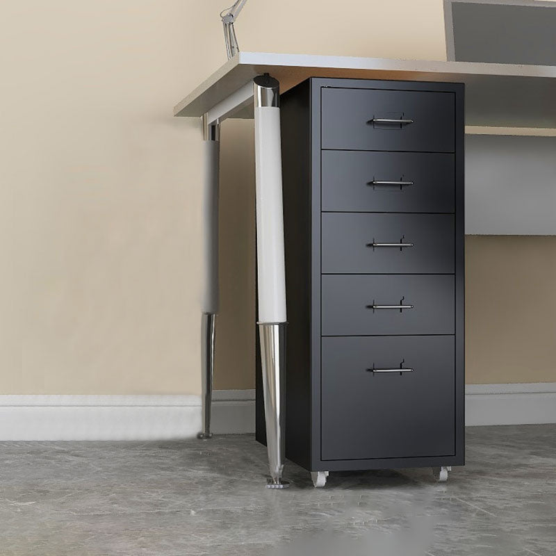 Contemporary File Cabinets Metal Frame File Pedestal with Key Lock