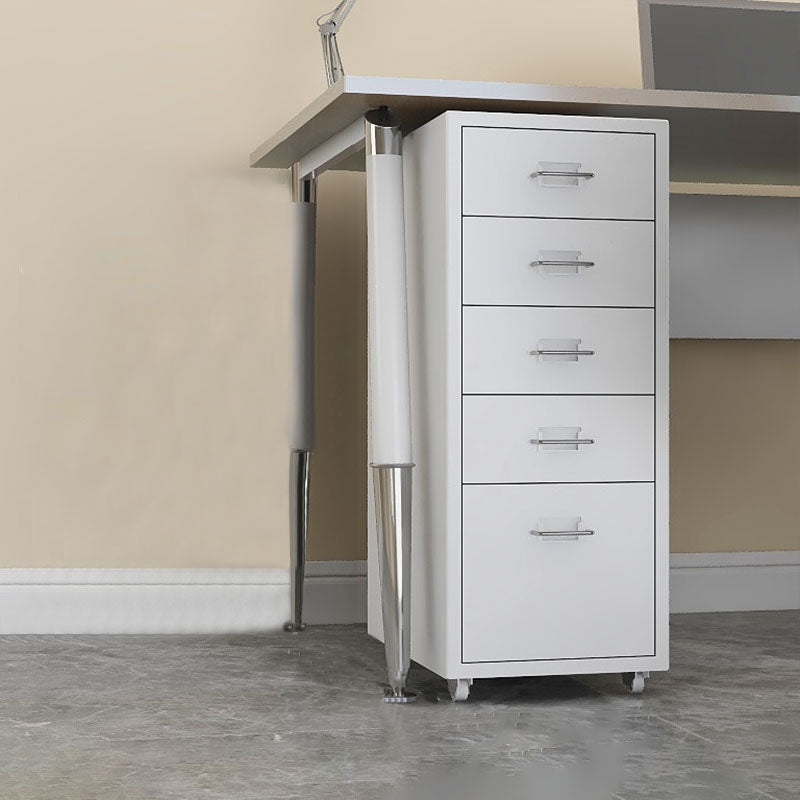 Contemporary File Cabinets Metal Frame File Pedestal with Key Lock