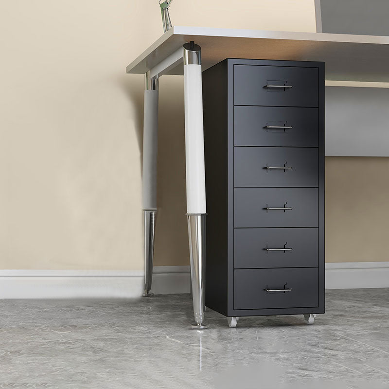 Contemporary File Cabinets Metal Frame File Pedestal with Key Lock