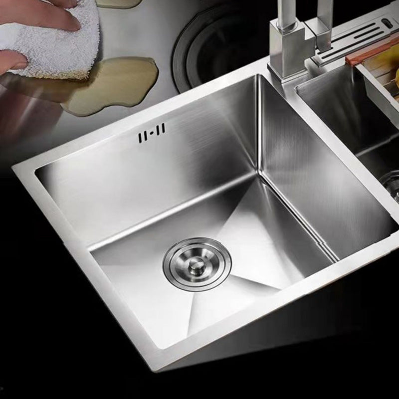 Double Basin Kitchen Sink Contemporary with Drain Assembly Sink