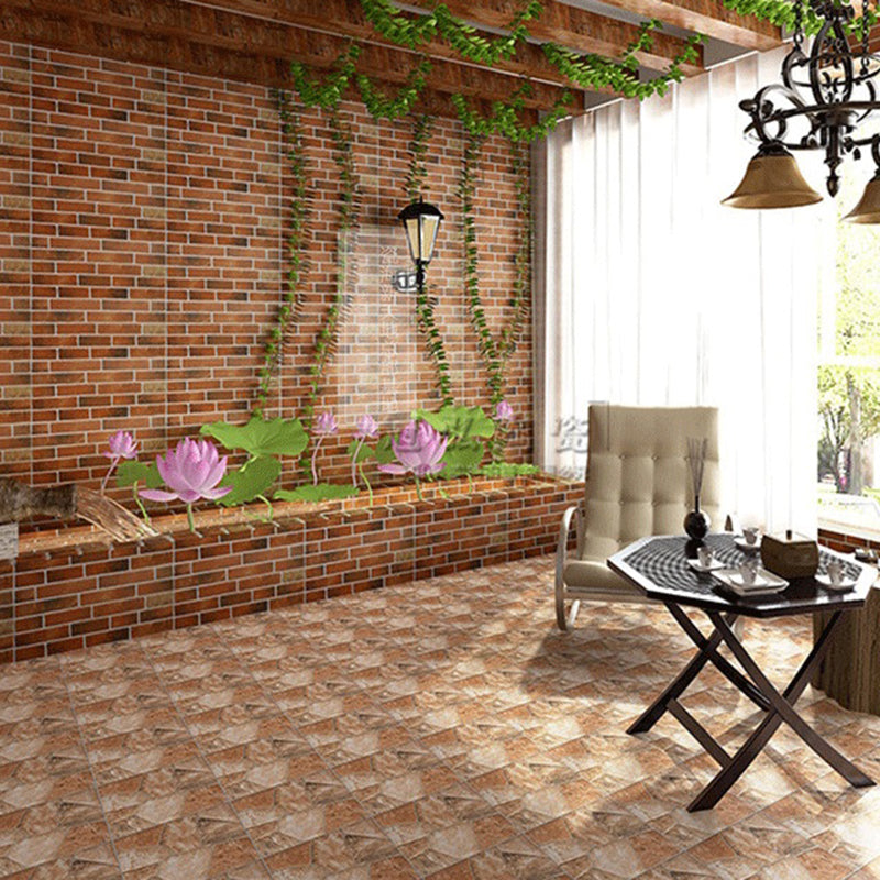 Vintage Brick Red Wall Tile Brick Joint Floor and Wall for Drawing Room