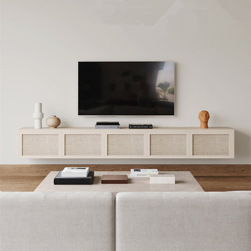 Scandinavian Wood TV Stand Console Wall-mounted TV Media Stand for Living Room