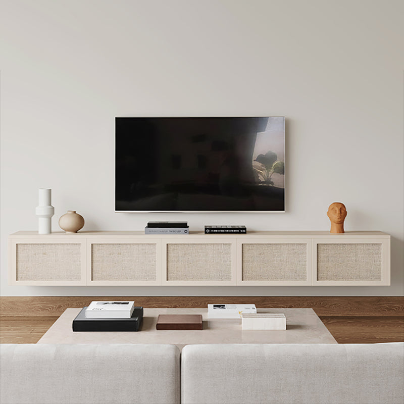 Scandinavian Wood TV Stand Console Wall-mounted TV Media Stand for Living Room