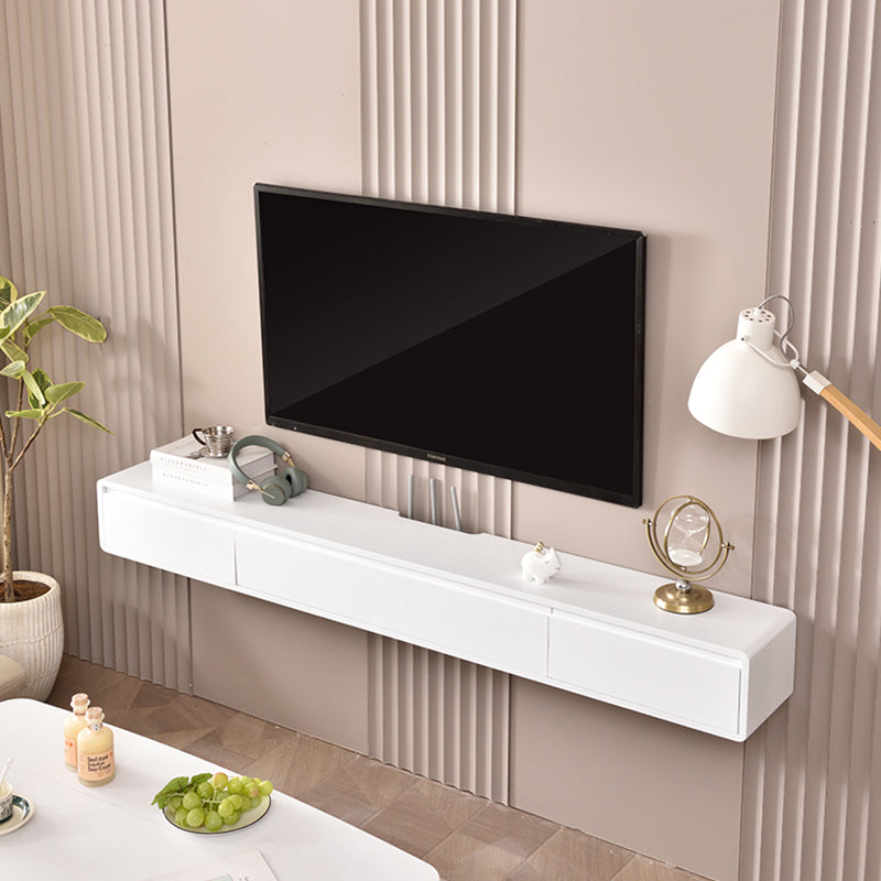 Scandinavian Wood TV Console Wall-mounted TV Media Stand with Storage for Living Room