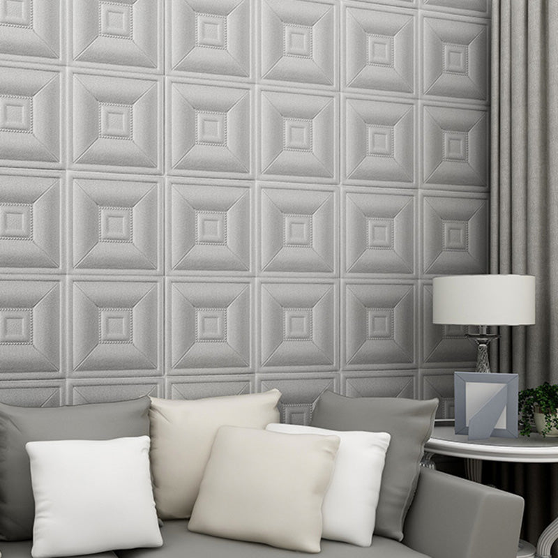 Glam Style Foam Waterproof Wall Paneling Living Room 3D Embossed Wall Paneling