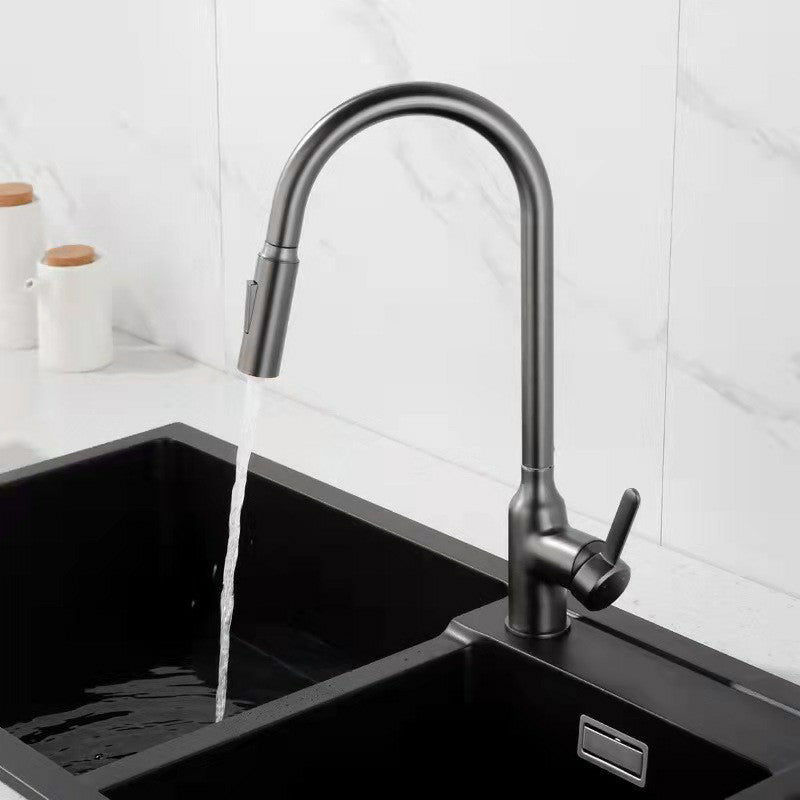 Modern 1-Handle Faucet Pull out Sprayer Standard Kitchen Faucet