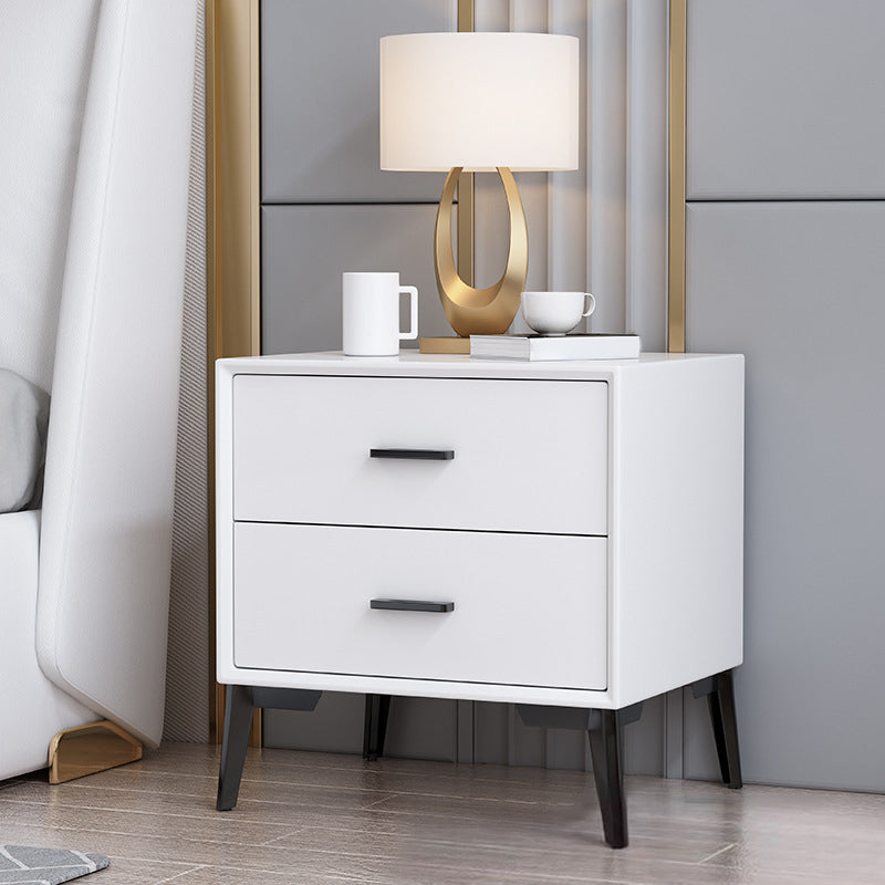 Contemporary Bedside Cabinet Wooden Night Table with 2 Drawers