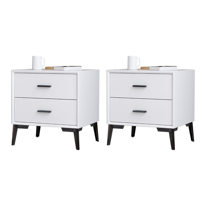 Contemporary Bedside Cabinet Wooden Night Table with 2 Drawers