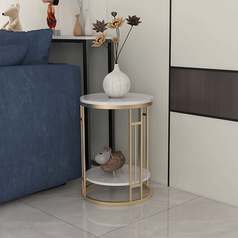 Open Storage Bed Nightstand Glam Bedside Cabinet for Bedroom