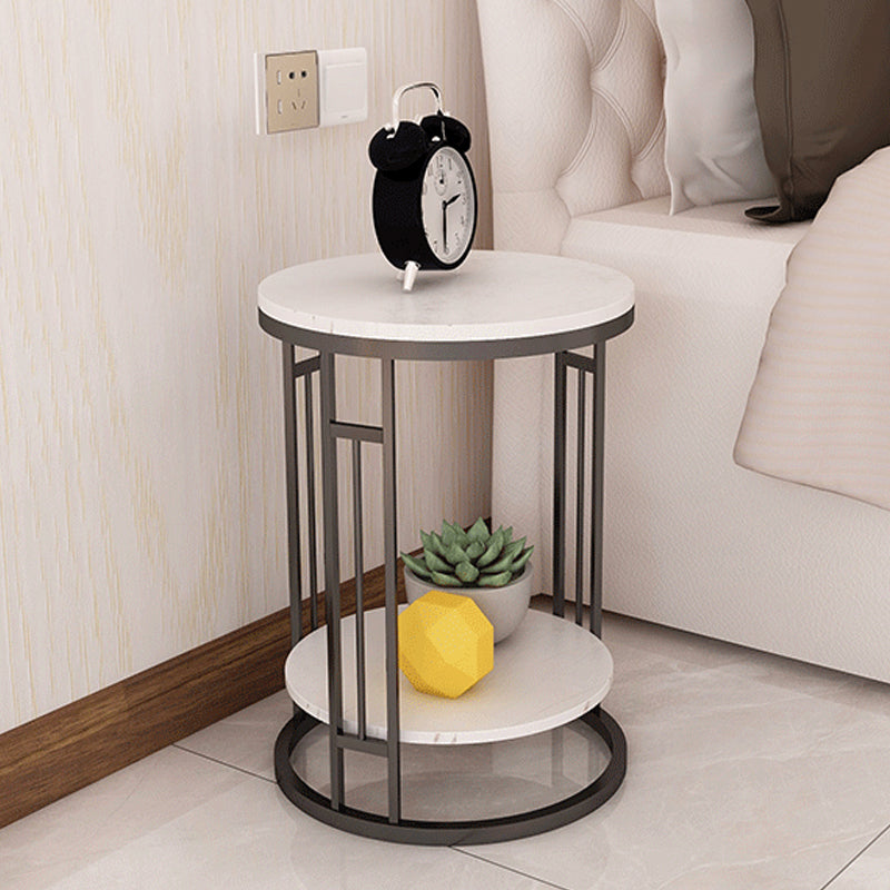 Open Storage Bed Nightstand Glam Bedside Cabinet for Bedroom