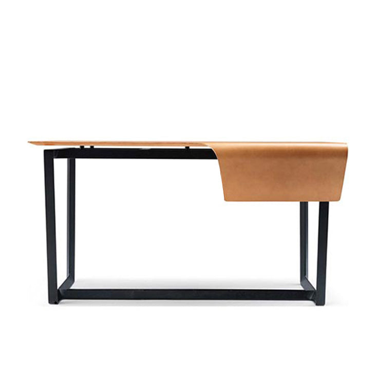 Contemporary Rectangular Writing Desk Bedroom Office Desk with Black Legs