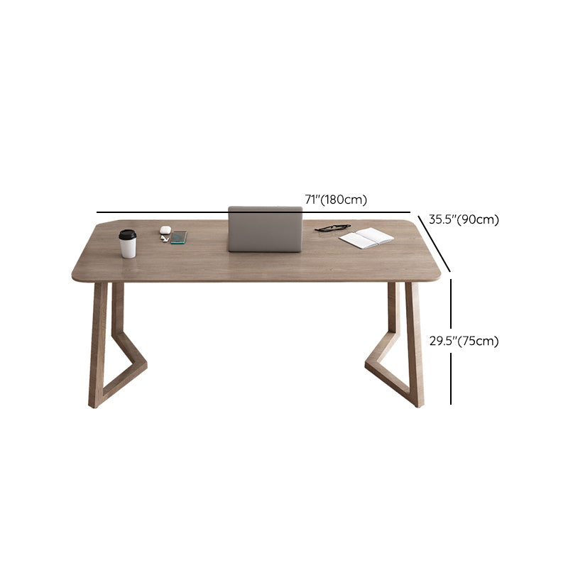 Contemporary Rectangular Writing Desk Wooden Office Desk for Bedroom