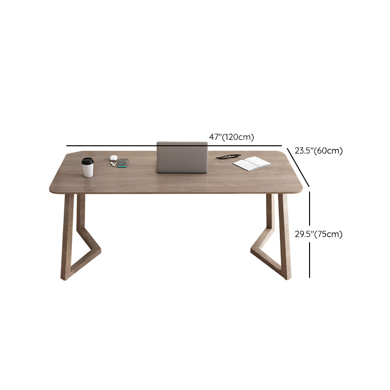 Contemporary Rectangular Writing Desk Wooden Office Desk for Bedroom