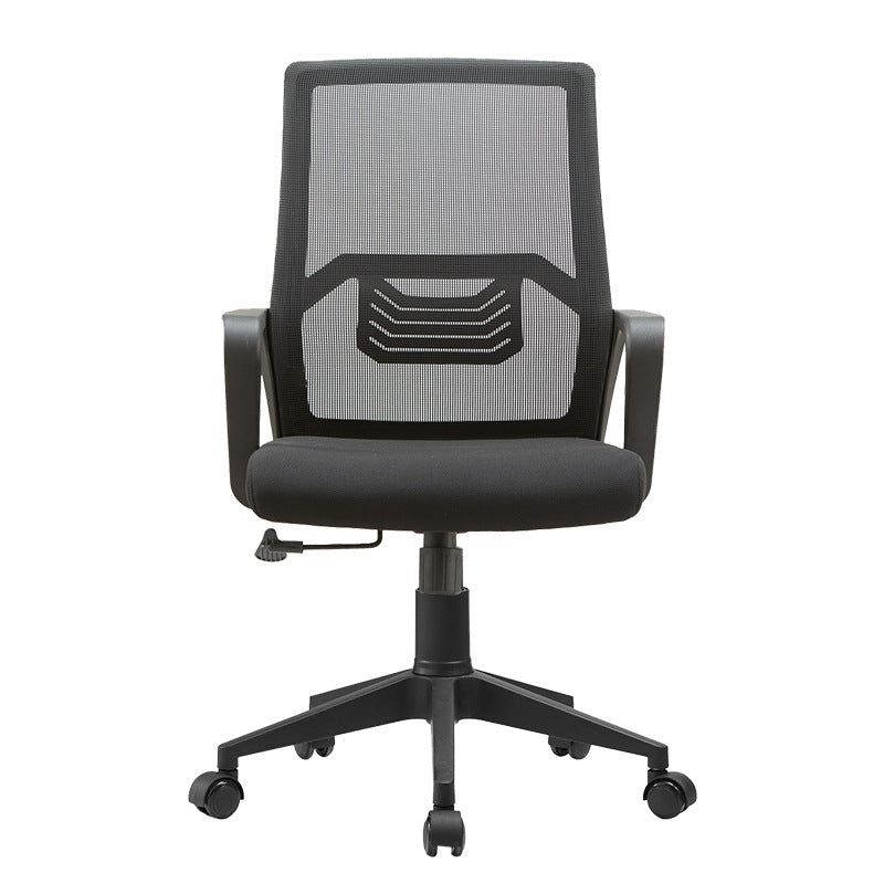 Modern Slide Office Chair Adjustable Seat Height Black Desk Chair with Wheels