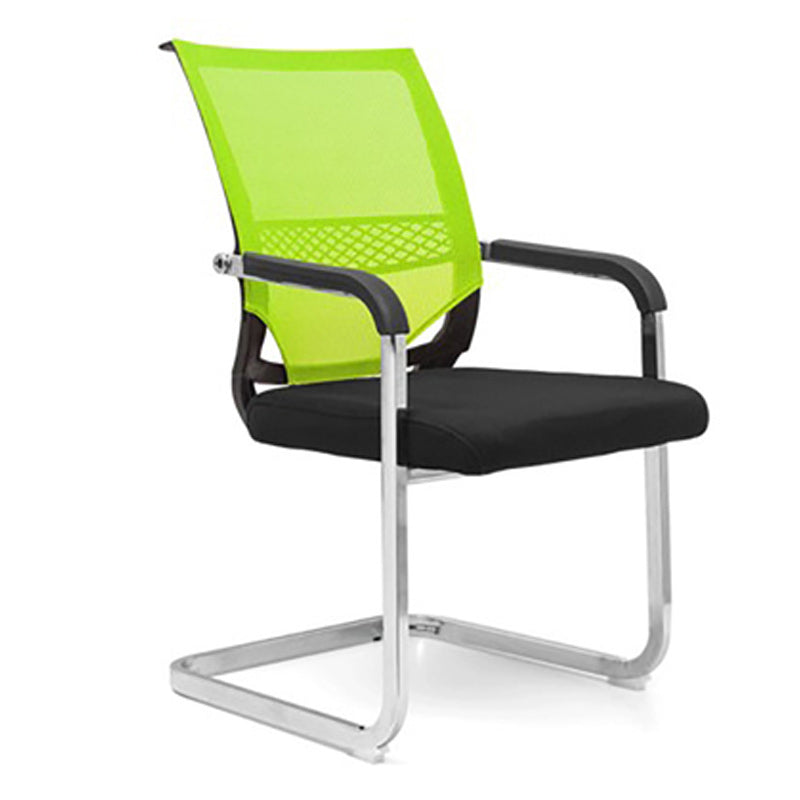 No Wheels Office Chair Modern Fixed Arms Upholstered No Distressing Desk Chair