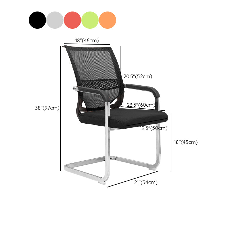 No Wheels Office Chair Modern Fixed Arms Upholstered No Distressing Desk Chair