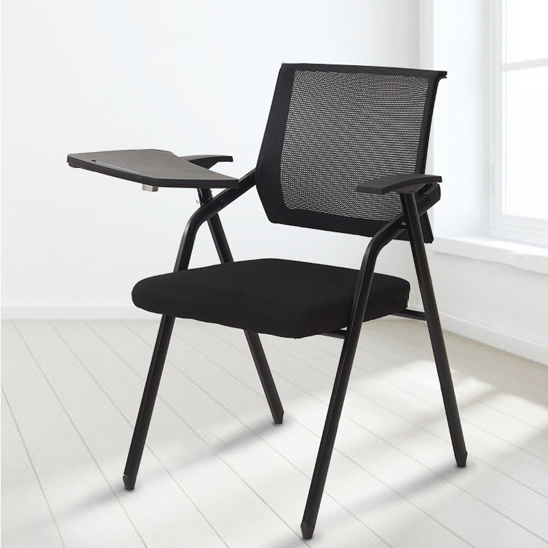 Modern Arms Included Conference Chair Black Mesh-back Chair for Office