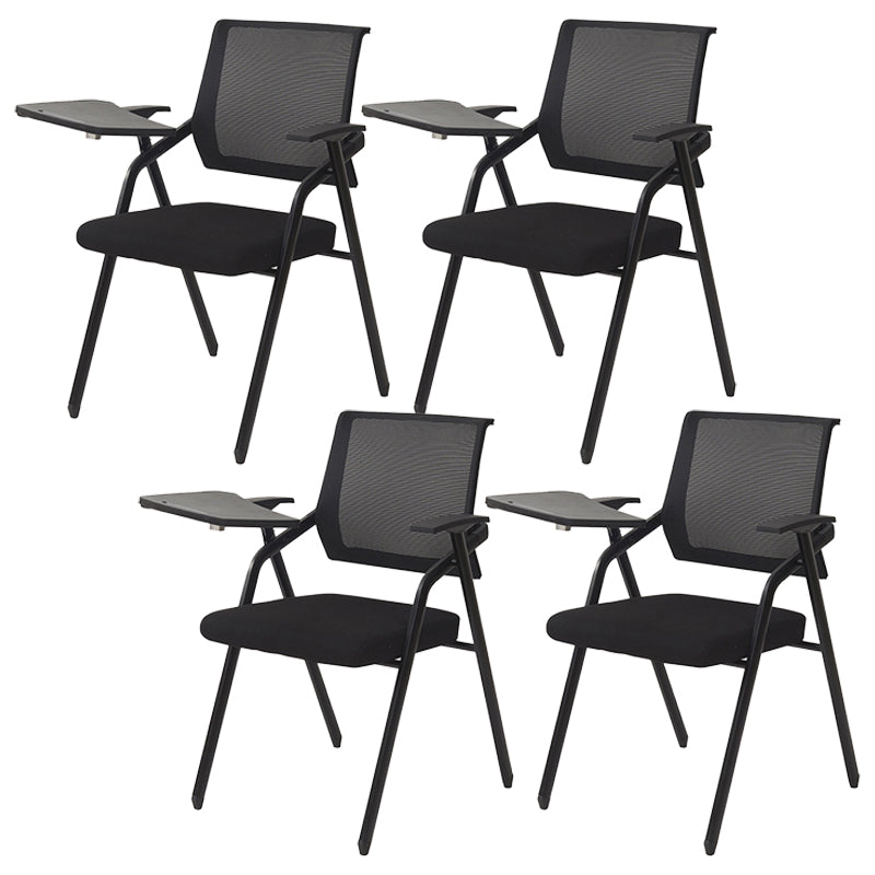 Modern Arms Included Conference Chair Black Mesh-back Chair for Office