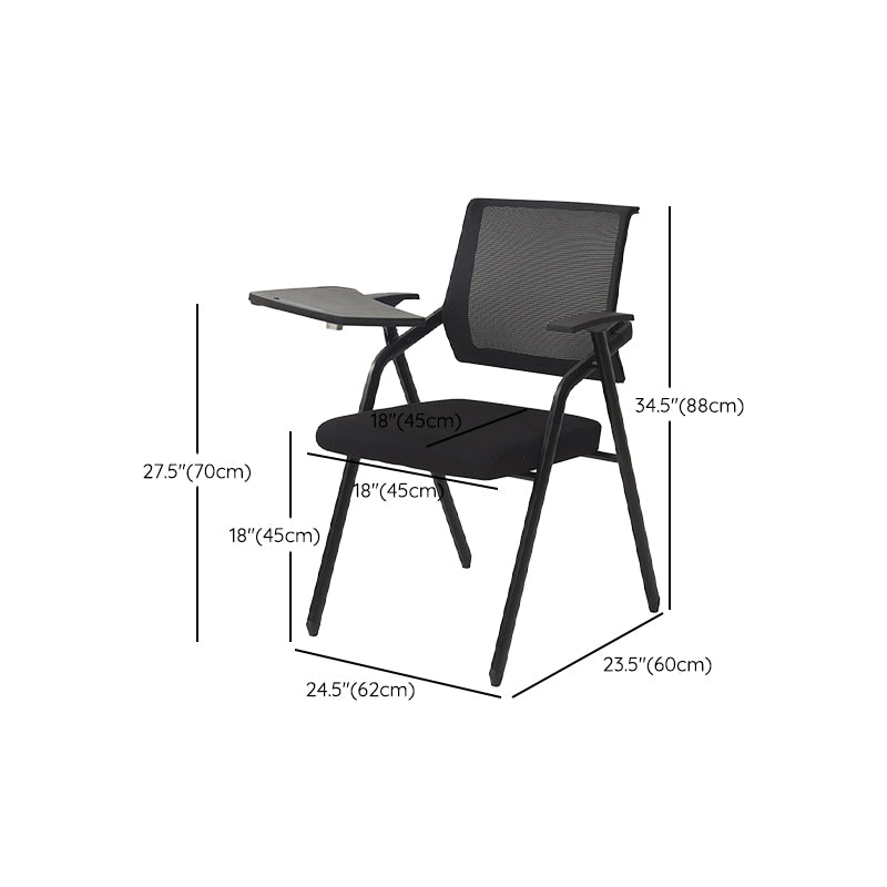 Modern Arms Included Conference Chair Black Mesh-back Chair for Office