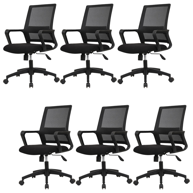 Modern Office Chair Fixed Arms Upholstered No Distressing Desk Chair