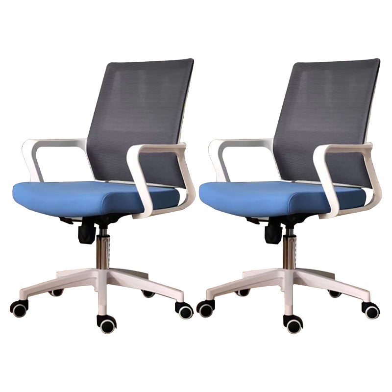 Modern Office Chair Fixed Arms Upholstered No Distressing Desk Chair