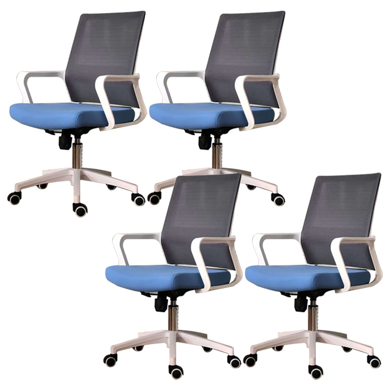 Modern Office Chair Fixed Arms Upholstered No Distressing Desk Chair