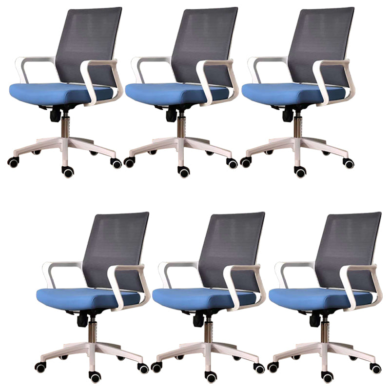 Modern Office Chair Fixed Arms Upholstered No Distressing Desk Chair