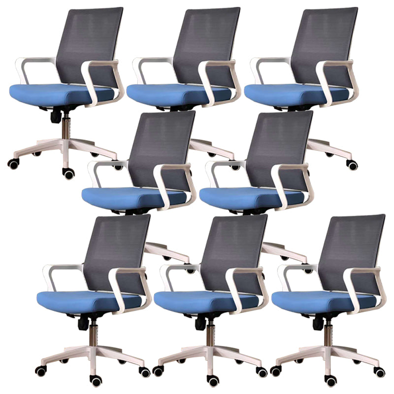 Modern Office Chair Fixed Arms Upholstered No Distressing Desk Chair