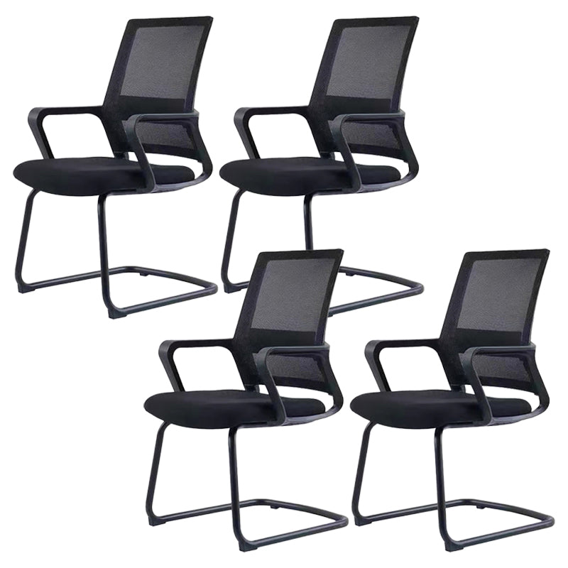 Modern Office Chair Fixed Arms Upholstered No Distressing Desk Chair