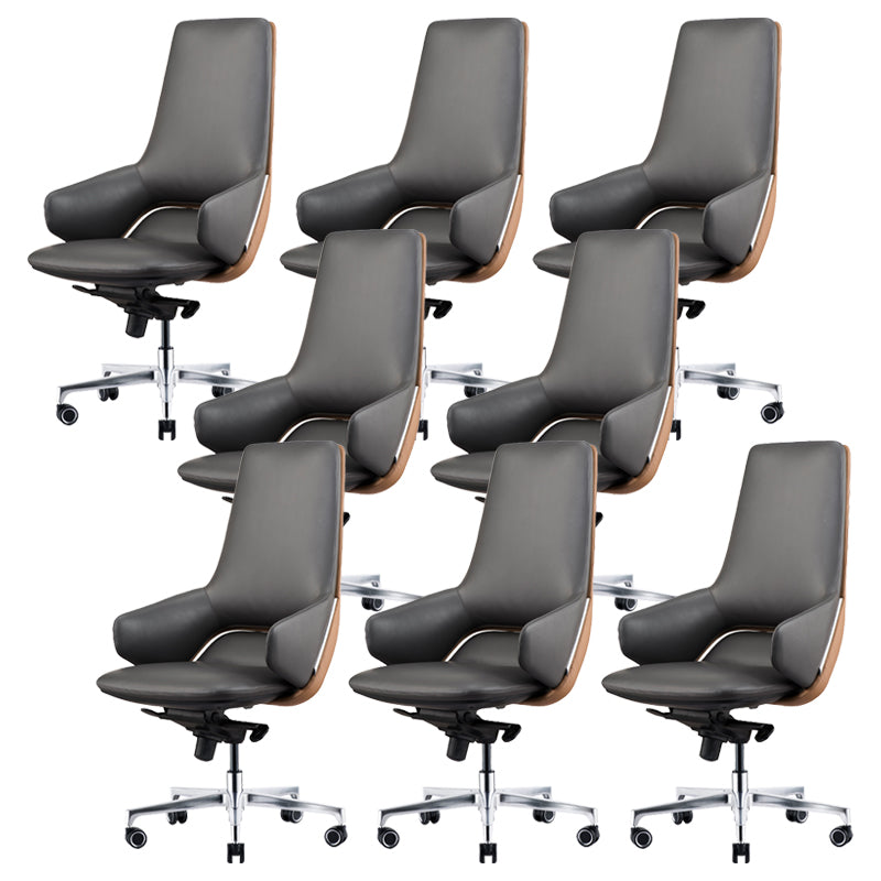 Modern Leather Managers Chair No Arm Executive Chair for Office