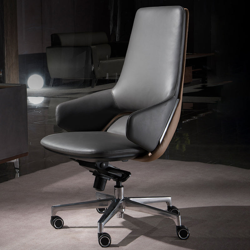 Modern Leather Managers Chair No Arm Executive Chair for Office