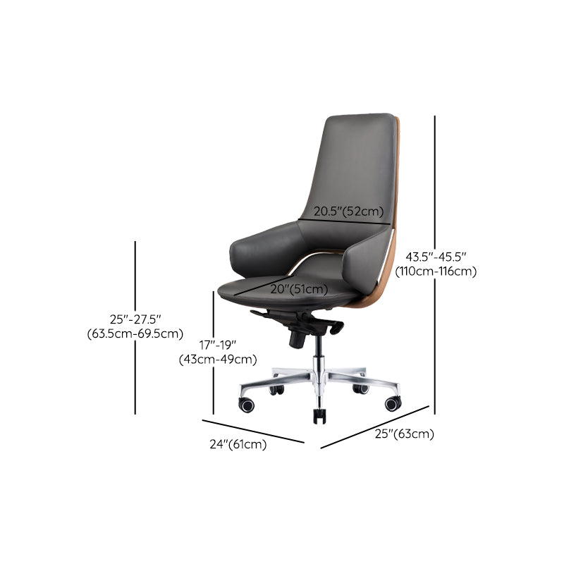 Modern Leather Managers Chair No Arm Executive Chair for Office