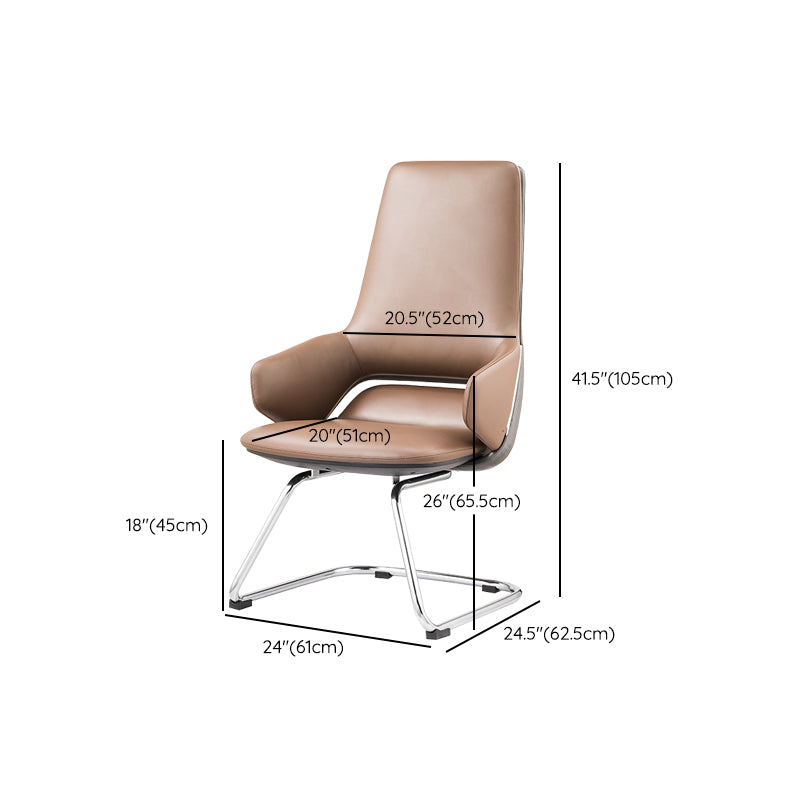 Modern Leather Managers Chair No Arm Executive Chair for Office