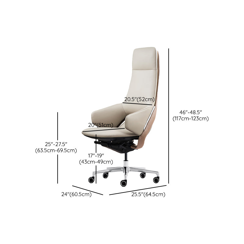 Modern Leather Managers Chair No Arm Executive Chair for Office