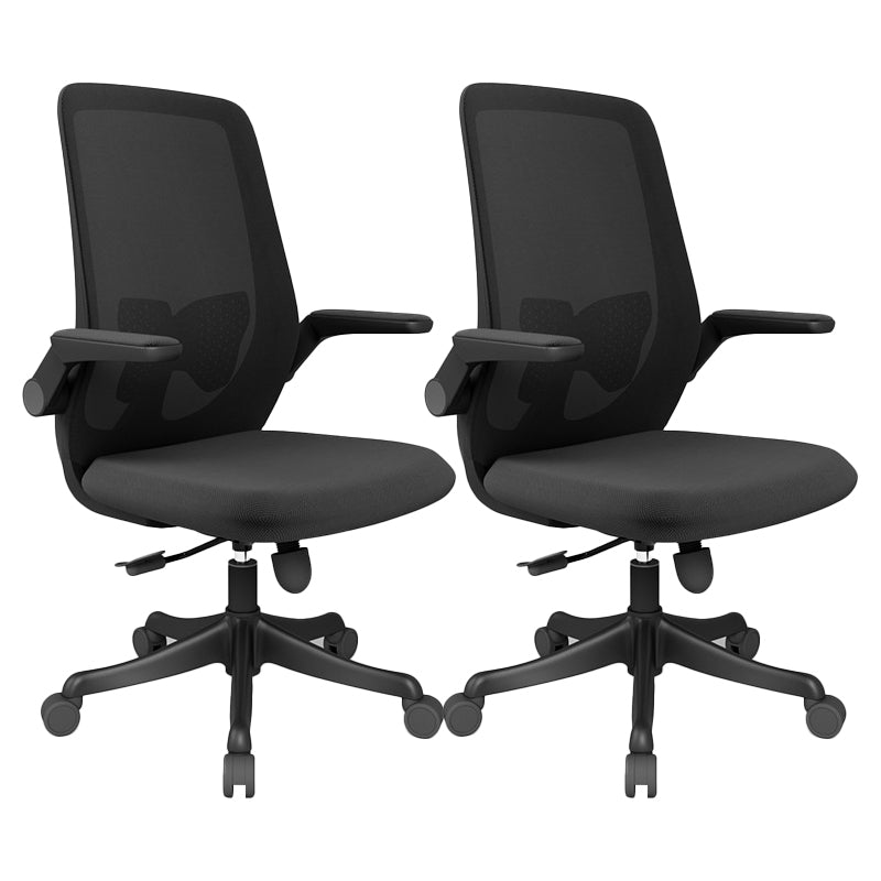 Modern Office Chair Tilt Mechanism Padded Arms Desk Chair with Wheels