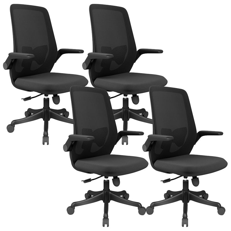 Modern Office Chair Tilt Mechanism Padded Arms Desk Chair with Wheels