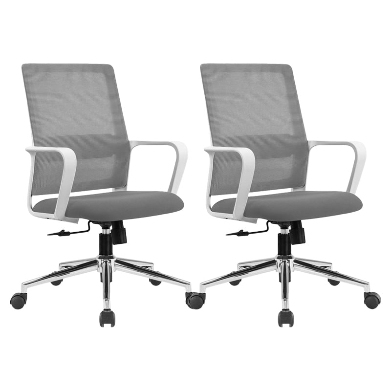 Modern Fixed Arms Conference Chair Mesh Seat and Back Chair for Office