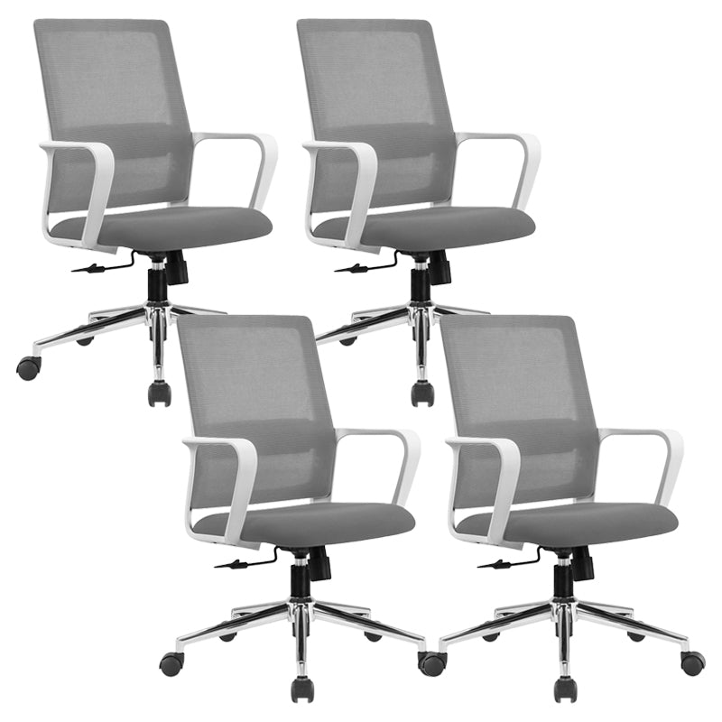 Modern Fixed Arms Conference Chair Mesh Seat and Back Chair for Office