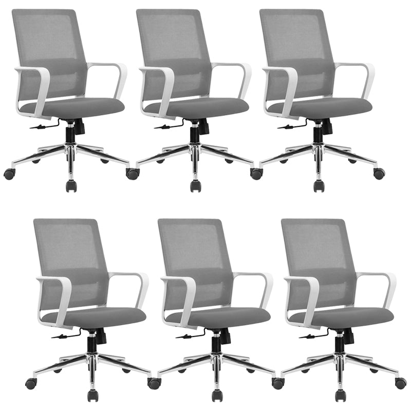 Modern Fixed Arms Conference Chair Mesh Seat and Back Chair for Office