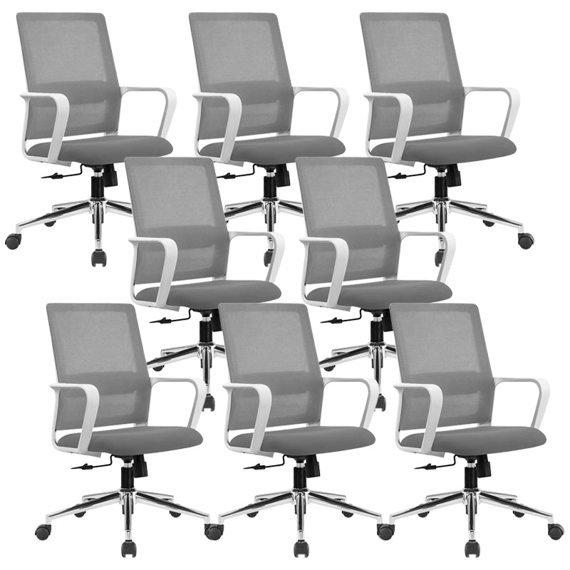 Modern Fixed Arms Conference Chair Mesh Seat and Back Chair for Office