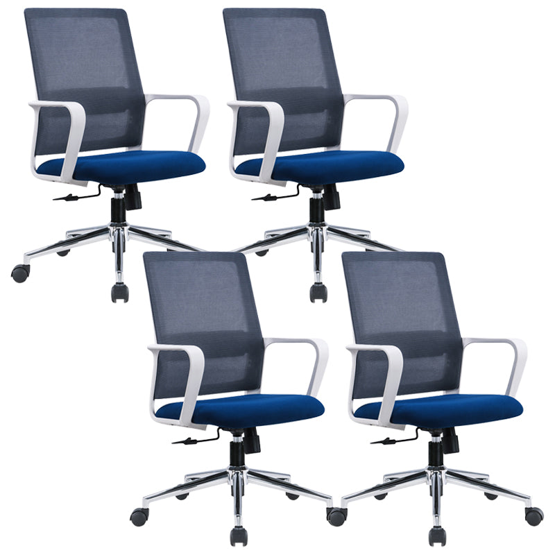 Modern Fixed Arms Conference Chair Mesh Seat and Back Chair for Office