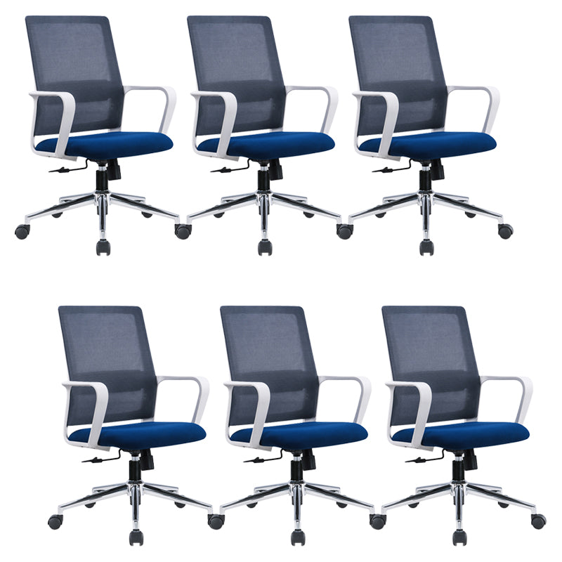 Modern Fixed Arms Conference Chair Mesh Seat and Back Chair for Office