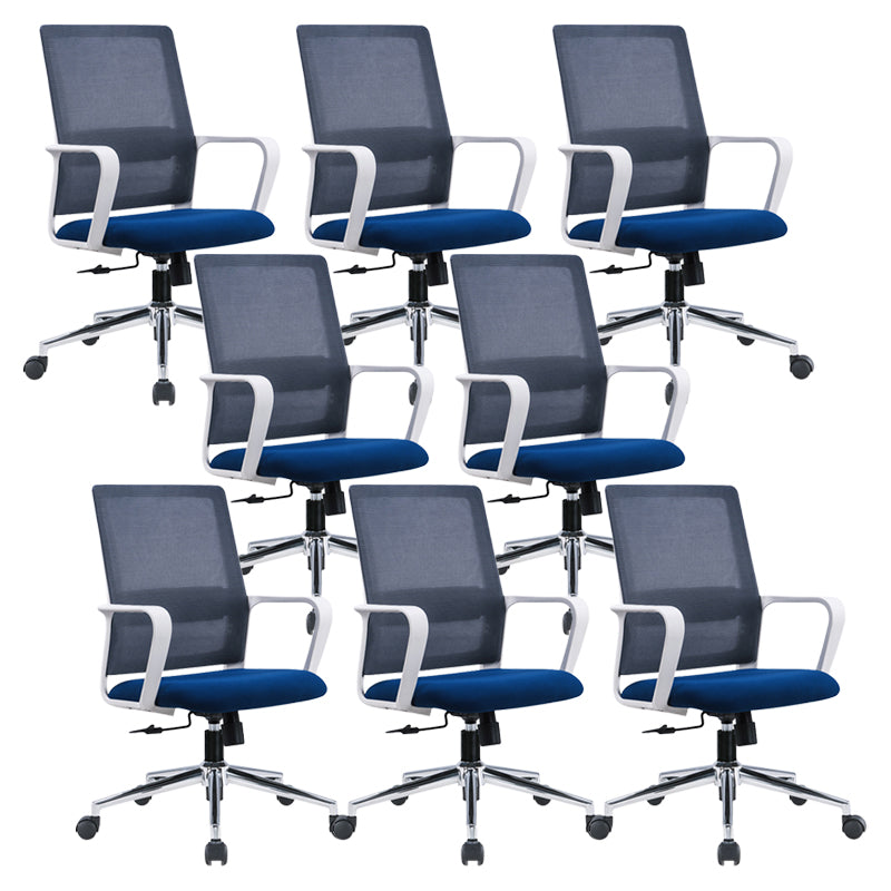 Modern Fixed Arms Conference Chair Mesh Seat and Back Chair for Office