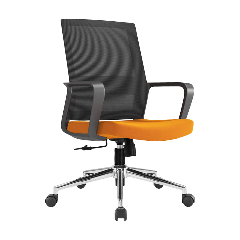 Modern Fixed Arms Conference Chair Mesh Seat and Back Chair for Office