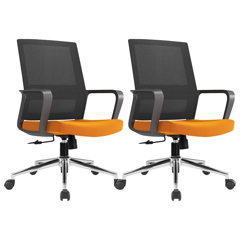 Modern Fixed Arms Conference Chair Mesh Seat and Back Chair for Office