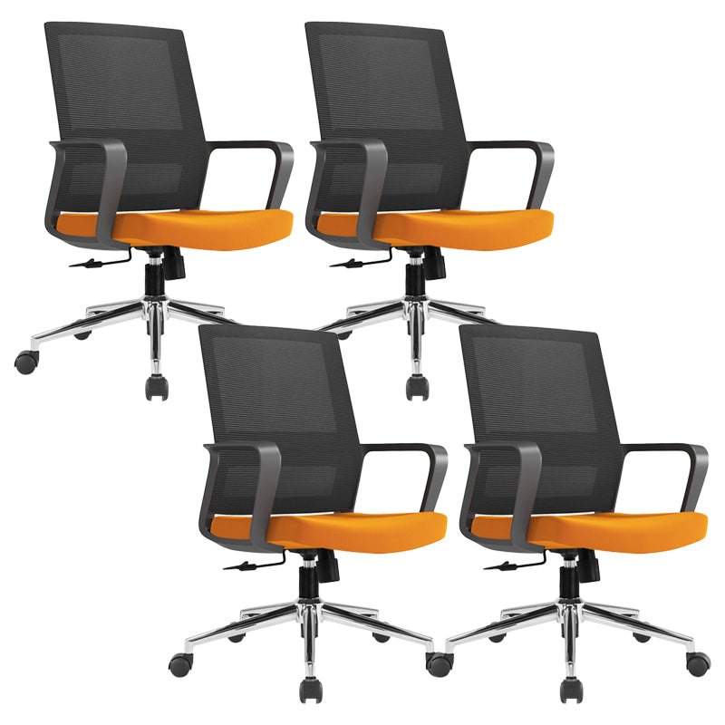 Modern Fixed Arms Conference Chair Mesh Seat and Back Chair for Office