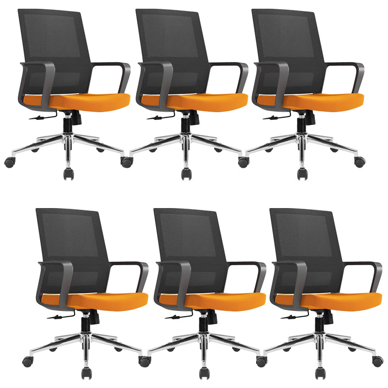 Modern Fixed Arms Conference Chair Mesh Seat and Back Chair for Office