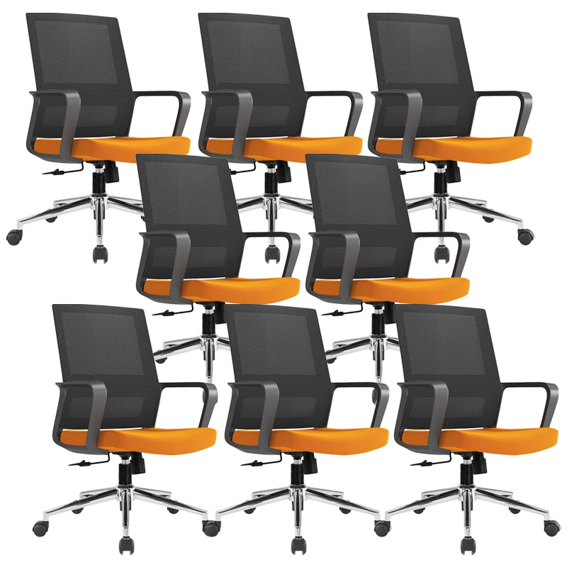 Modern Fixed Arms Conference Chair Mesh Seat and Back Chair for Office