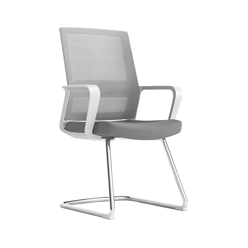 Modern Fixed Arms Conference Chair Mesh Seat and Back Chair for Office