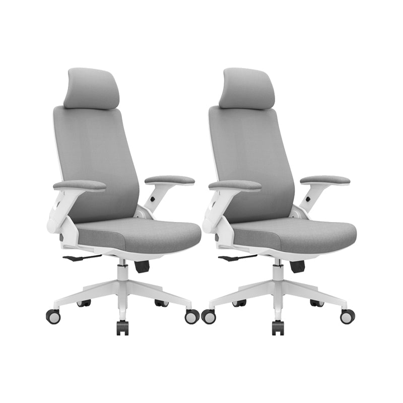 Modern Padded Arms Desk Chair Adjustable Seat Height Office Chair with Wheels